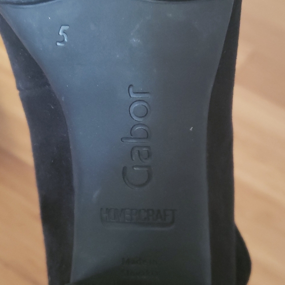 Gabor Black Sue Suede Mary Janes with Heel. Sz 7.5 - Picture 7 of 8